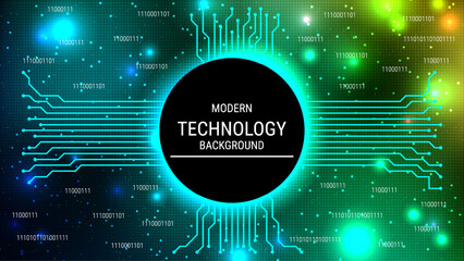 Modern technology style vector background. Design for presentation, slideshow, landing page, flyer, banner, card, booklet