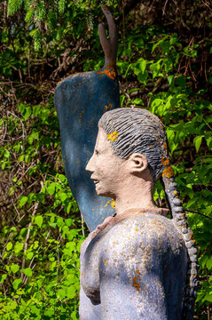 Parikkala, Finland. Sculptures by artist Veijo Ronkkonen. The park Patsaspuisto has more than 500 statues created by one person over 50 years. An unusual, interesting and creepy place.