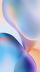 Abstract smooth gradient shapes in soft pastel colors of blue, purple, and peach. Fluid, modern design ideal for backgrounds, digital art, technology, and contemporary aesthetic themes.
