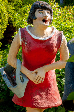 Parikkala, Finland. Sculptures by artist Veijo Ronkkonen. The park Patsaspuisto has more than 500 statues created by one person over 50 years. An unusual, interesting and creepy place.