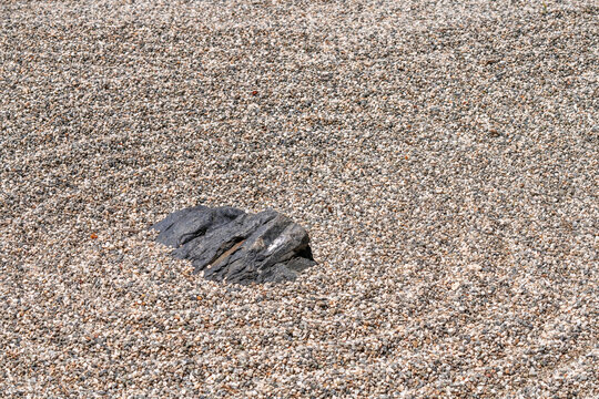 Close-up of a Japaese Zen garden.