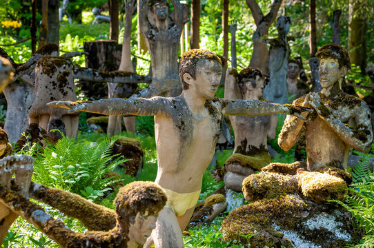Parikkala, Finland. Sculptures by artist Veijo Ronkkonen. The park Patsaspuisto has more than 500 statues created by one person over 50 years. An unusual, interesting and creepy place.