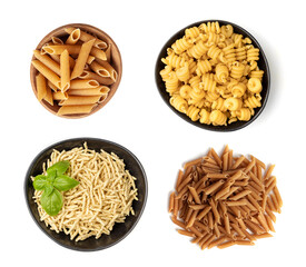 Raw Brown Pasta, Wholegrain Penne, Dry Whole Grain Noodle, Raw Spelt Macaroni, Healthy Italy Food