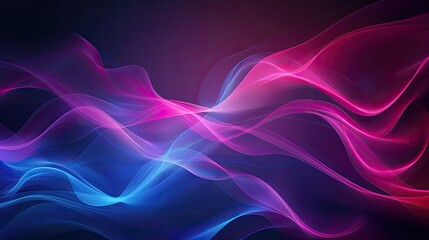 A colorful, wavy line of blue and pink