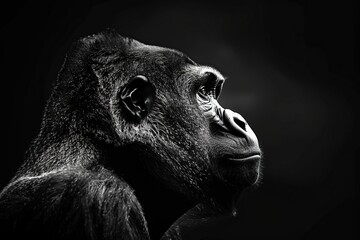 Dominant Silverback Gorilla in Stunning Portrait