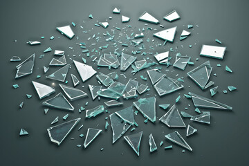 Broken glass shards