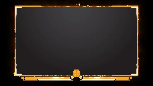 Interface Screen, An Orange Honey Stream Overlay Theme