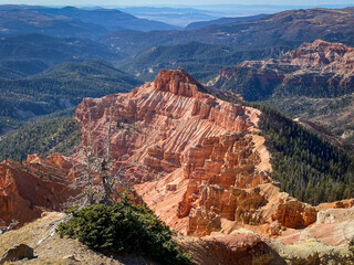 Cedar Breaks National Monument in Utah. A natural amphitheater filled with hoodoos, windows,...