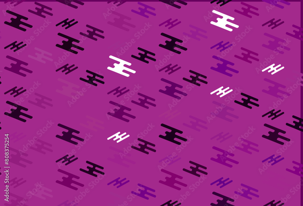 Poster light purple vector texture with colorful lines.