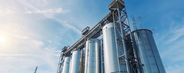 Seed storage containers in agricultural storage and processing factories