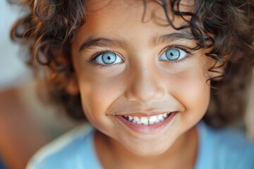 tender portrait of an innocent child with expressive eyes and a heartwarming smile capturing the essence of youth and joy lifestyle photography