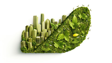 Green City Concept in a Leaf Shape: Combining Urban Structures with Natural Elements