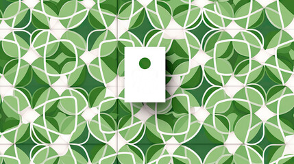 Eco-Friendly Pattern Design with a Central Blank Label for Branding