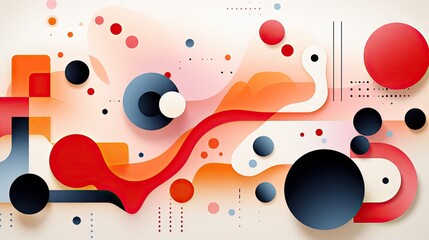 Vibrant Abstract Art with Fluid Shapes and Bold Colors in Modern Design