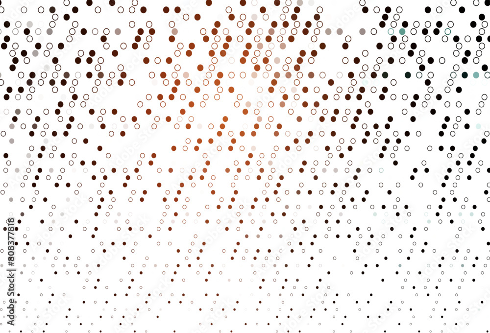 Poster light orange vector backdrop with dots.