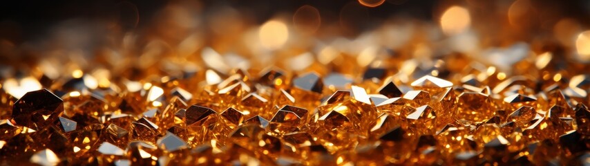 Sparkling golden gemstones