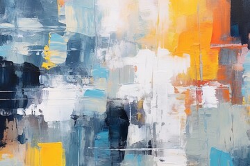 abstract painting with vibrant colors and textures