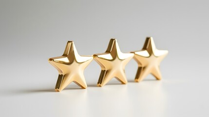 Five stars for product rating reviews for websites and mobile applications, on white background