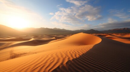 Stunning desert landscape at sunset