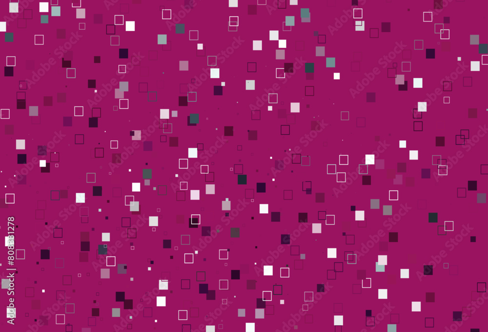 Poster light pink vector texture with rectangular style.