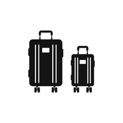 big and small luggage suitcase size icon