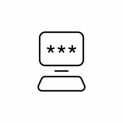 computer password security protection icon