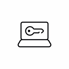 laptop key protection lock security icon