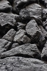 Black coal for fossil energy background