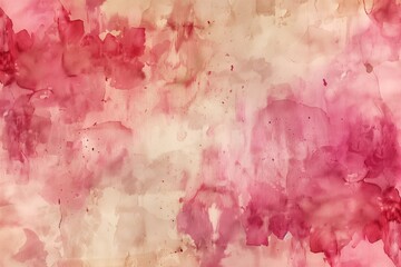 Watercolor background of spa beauty or red-pink rose-beige tone grunge texture.