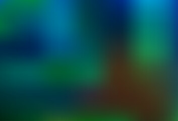 Fototapeta premium Dark Blue, Green vector blurred shine abstract template.