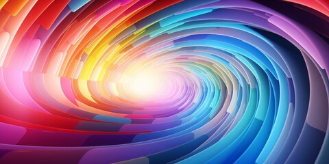 Obraz premium Vibrant abstract tunnel of color