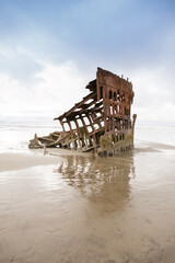 Naklejka premium Oregon Coast, Peter Iredale, shipwreck, Fort Stevens State Park