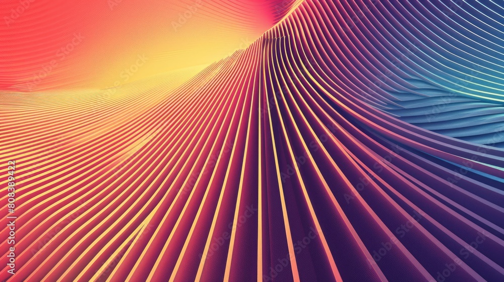 Poster colorful 3d rendering of a parametric surface aig51a.