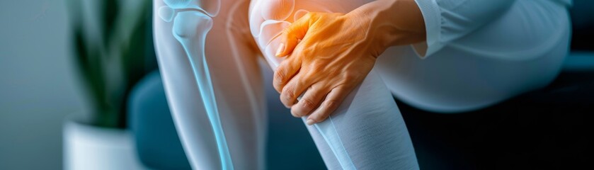 Obraz premium Concept Arthritis, Mobility, Daily Activities, Joint Pain : The Effects of Arthritis on Mobility and Daily Activities. 