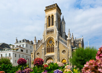 Notre Dame du Rocher - St Eugenie Church in Biarritz, France - obrazy, fototapety, plakaty
