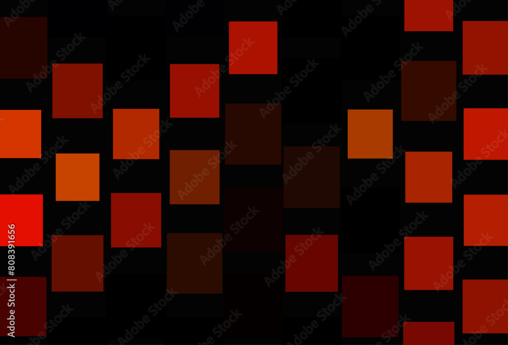 Wall mural dark orange vector layout with rectangles, squares.