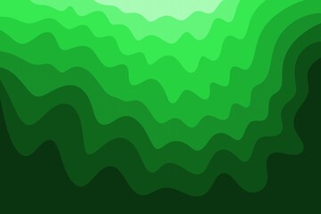 Obraz premium Green bend waves background with level color gradient