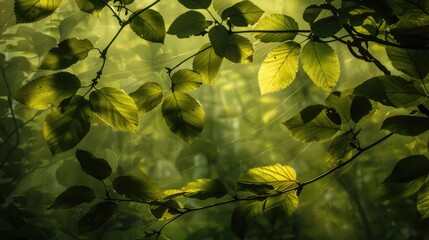 The sunlight is creating a beautiful pattern of circles on the ground as it shines through the leaves of a terrestrial plant AIG50