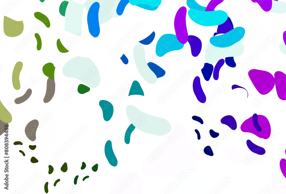 Poster light multicolor, rainbow vector pattern with chaotic shapes.