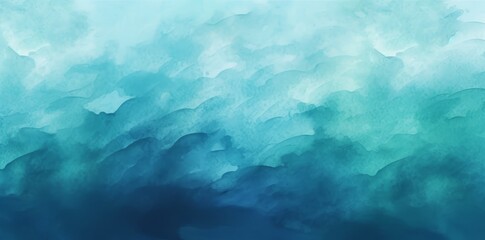 Artistic abstract background resembling calming waves, with seamless gradients of blue, created in a watercolor texture, ideal for peaceful and tranquil design concepts