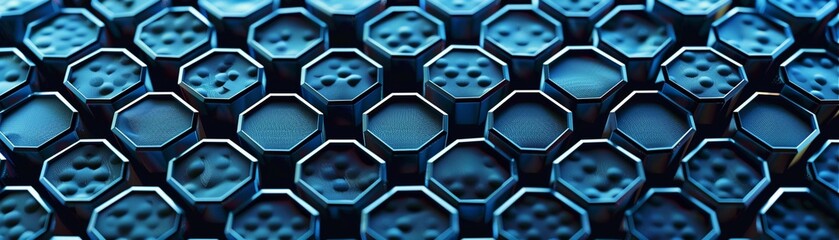 Hexagonal Grid, geometric pattern using interconnected hexagons, inspired by honeycomb structures