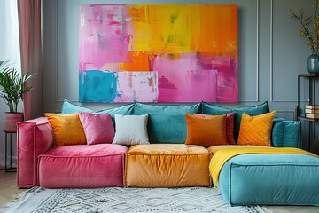 Radiant Spectrum: A Vibrant Abstract Masterpiece
