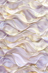 A serene and elegant fusion of champagne gold and soft lavender waves, intertwining gracefully in a pattern that evokes the luxury of a high-end fashion runway.