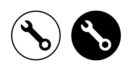 wrench icon vector isolated on white background. Wrench vector icon. Spanner symbol