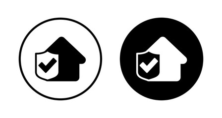 House insurance icon vector isolated on white background. house protection icon.