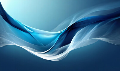 blue abstract swoop swirl with smoke and fog