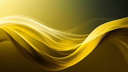 Yellow abstract swoop swirl with smoke and fog