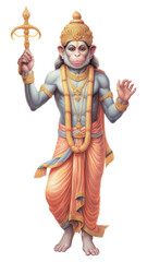 Obraz premium PNG Hanuman J Unlinkayanti Monkey God adult representation spirituality.