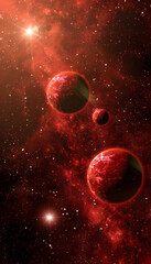 Red Space Planets