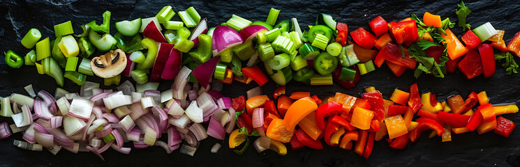 Vibrant Mix of Diced Vegetables